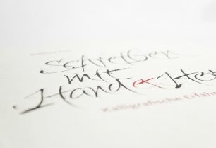 Gestaltung von Schreiben mit Hand und Herz
