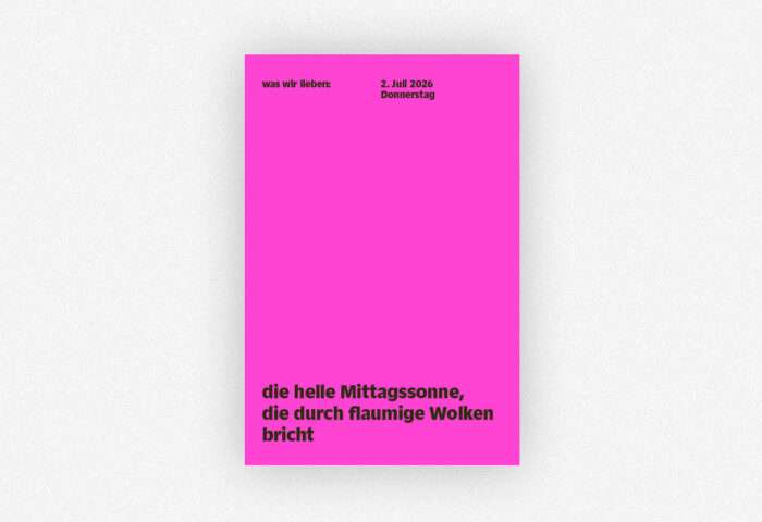 Beispiel-Blatt aus »was wir lieben 2026«