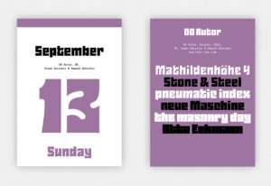 Musterkalenderblatt aus »Typodarium 2025«