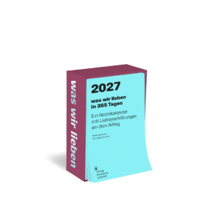 Produktbild »was wir lieben« 2027 (hellblau, weiß, auberginefarbend)